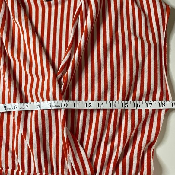 Anthropologie Saturday Sunday Cabana Chemise Orange Cream Stripe Dress Size XS‎ - Picture 5 of 9